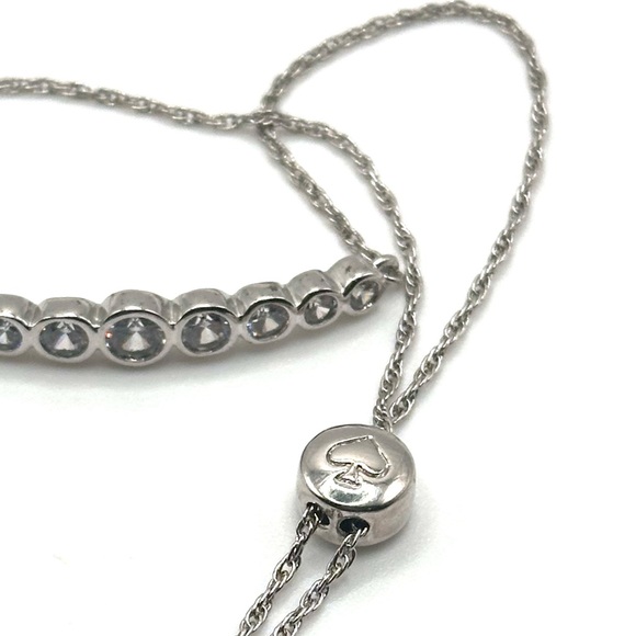 Kate Spade Full Circle Slider Bracelet - Silver Tone with Clear Cubic Zirconia - Picture 5 of 7